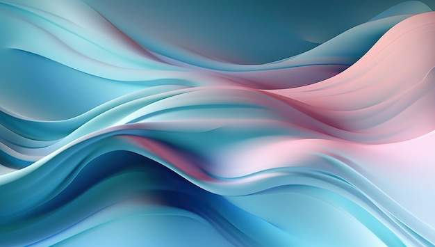 Uno sfondo blu con un motivo ondulato di seta bellissimo sfondo astratto 3D