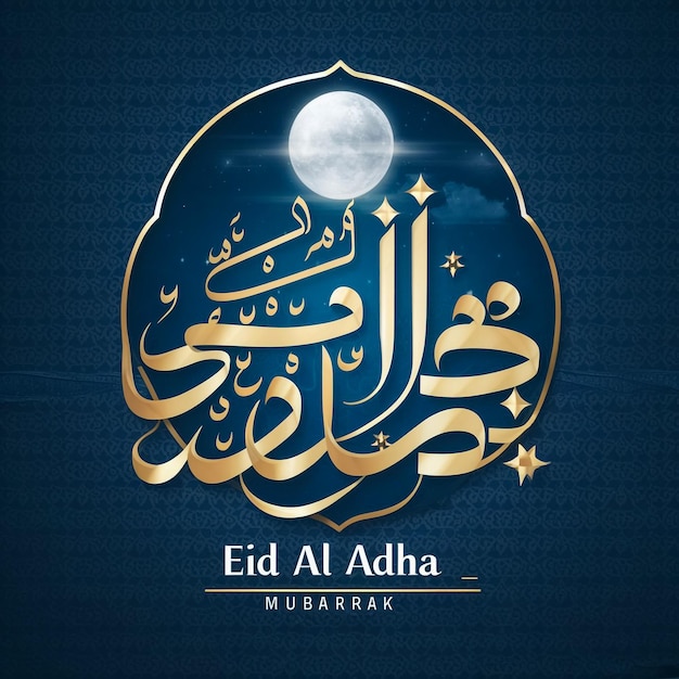 uno sfondo blu con una calligrafia nera e dorata di calligrafi arabe