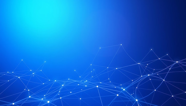 uno sfondo blu con una linea che dice tutto collegato