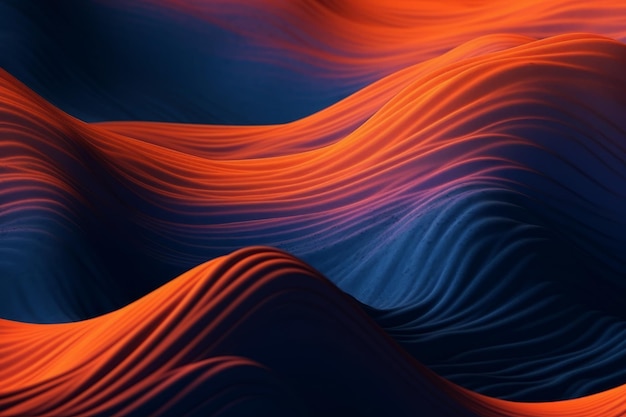 Uno sfondo blu e arancione con un'onda rossa al centro.