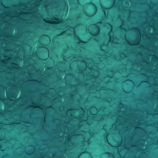Uno sfondo blu e verde con un mucchio di bolle in esso