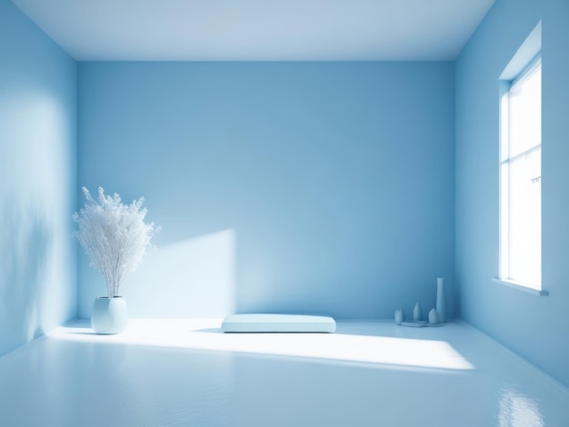 Uno sfondo blu tranquillo della stanza