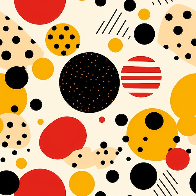 Uno sfondo colorato con cerchi e punti e punti