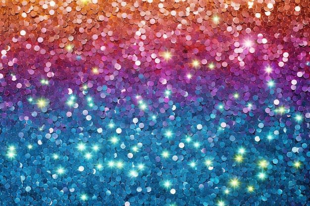 uno sfondo colorato con glitter e scintillii.