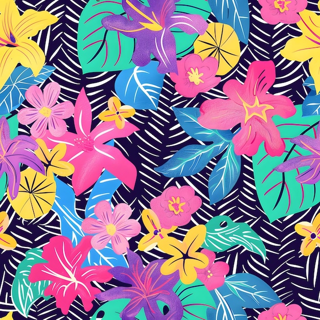 uno sfondo colorato con un disegno di fiori colorati