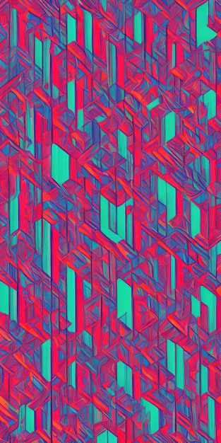 Uno sfondo colorato con un motivo di cubi e lettere