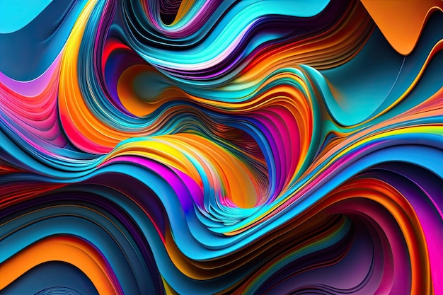 Uno sfondo colorato con un vortice di colori.