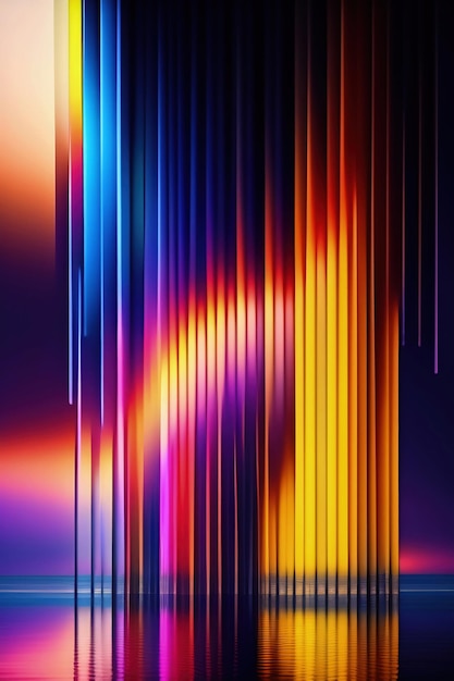 Uno sfondo colorato con una linea verticale e la scritta "light" su di essa