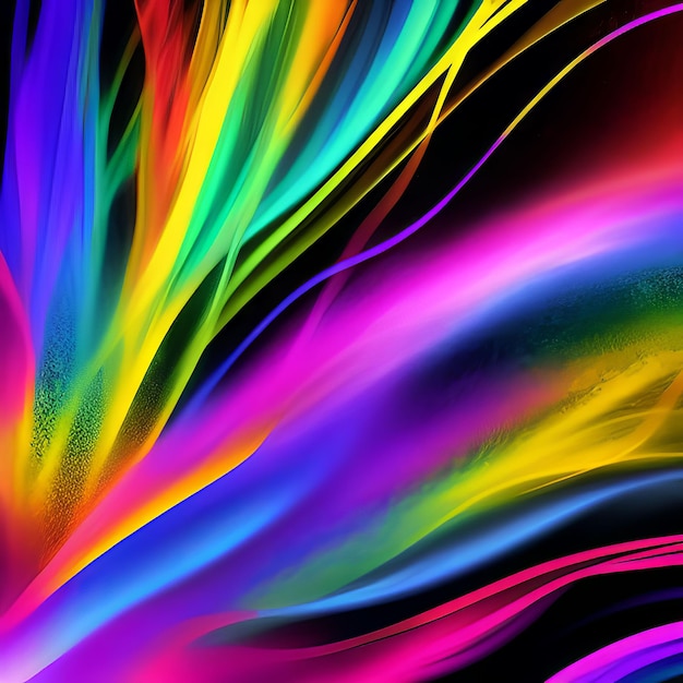 Uno sfondo colorato con uno sfondo nero e uno sfondo color arcobaleno.