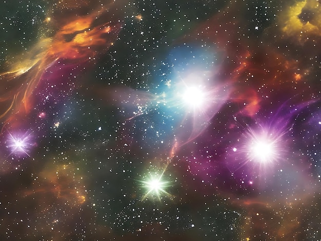 uno sfondo colorato di galassia con stelle e sfondi fantastici della galassia della nebulosa