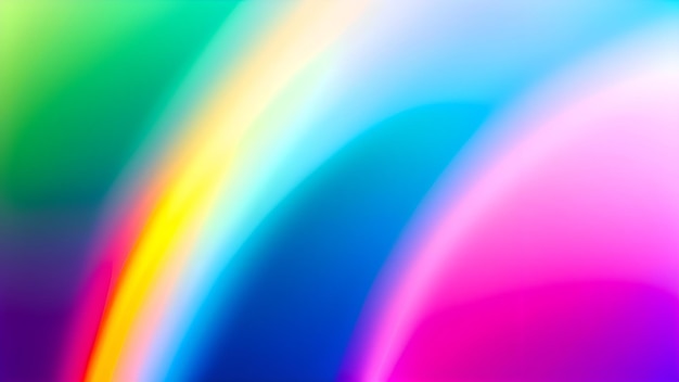 Uno sfondo colorato di luci colorate arcobaleno