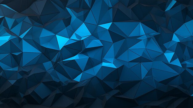 Uno sfondo con forme di poligono irregolari in nero e blu elettrico per un design unico