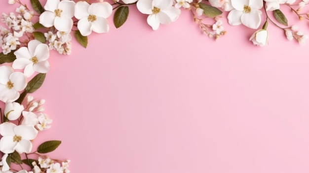 Uno sfondo con motivo floreale rosa creato con la tecnologia Generative AI