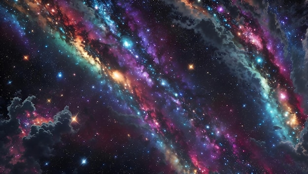 uno sfondo desktop stupendo e accattivante con una vibrante scena galattica