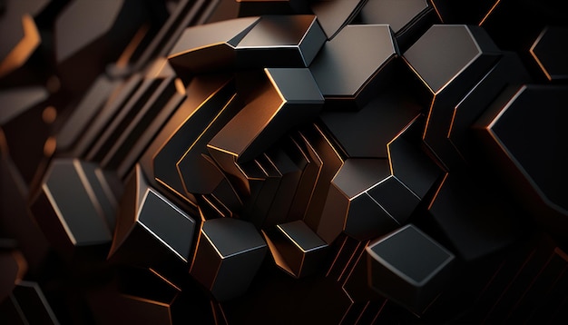 Uno sfondo di cubi neri con sopra la parola cubi