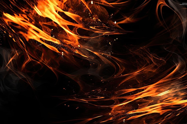 Uno sfondo di fuoco con fiamme arancioni e le parole fuoco su di esso