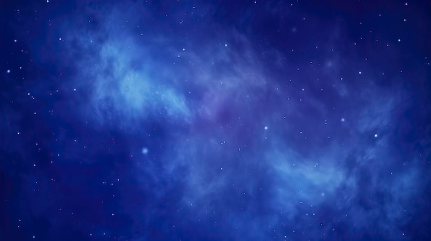 Uno sfondo di galassia blu e viola con le stelle e la nuvola di parole