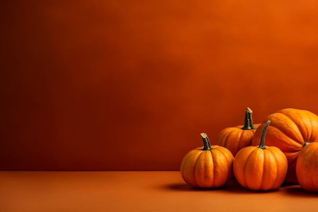 Uno sfondo di Halloween con una carta da parati spaventosa con sfondo arancione di zucca intagliata spaventosa e inquietante