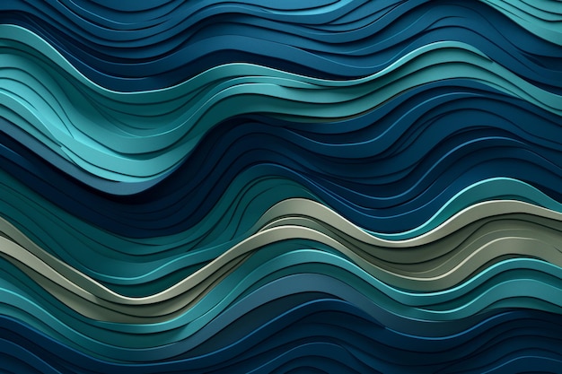 Uno sfondo di onde blu e verde con un motivo a onde blu.