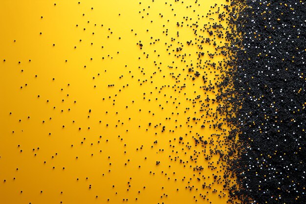 uno sfondo giallo con macchie bianche e nere e uno sfondo Giallo