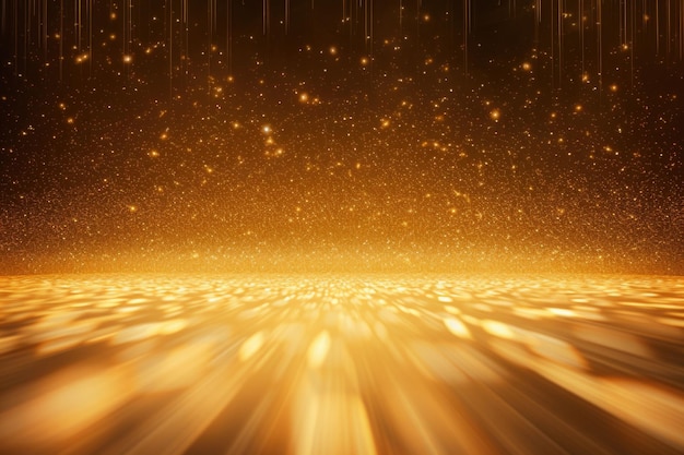 Uno sfondo glitter color oro lucido Illustrazione generata dall'intelligenza artificiale