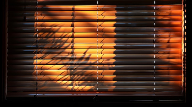 Uno sfondo isolato con persiane d'ombra La luce solare riflessa sulla parete Ombra morbida realistica Modello di ombra orizzontale Illustrazione moderna
