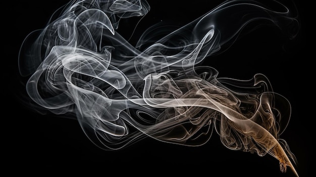 Uno sfondo nero con fumo e la parola fumo su di esso