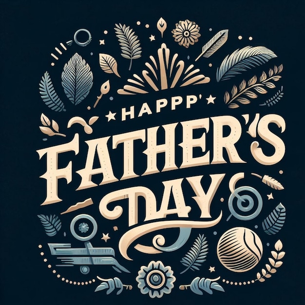 uno sfondo nero con scritto un felice giorno dei padri