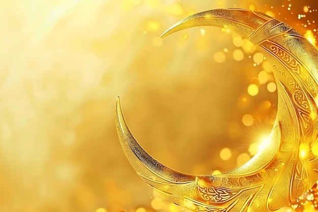 Uno sfondo nero con una luna crescente e una luna crescente con le parole ramadan kareem