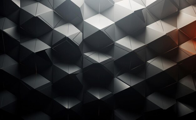 Uno sfondo nero con uno sfondo biancosfondo geometrico nero e scuro generato dall'AI