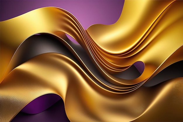 Uno sfondo oro e viola con un disegno ondulato.