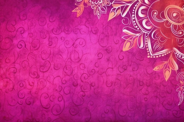 Uno sfondo rosa con un disegno floreale e la parola mandala su di esso.