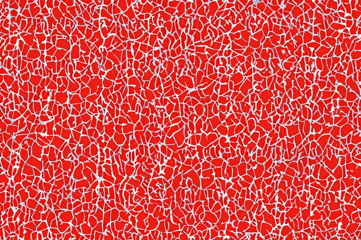 uno sfondo rosso con linee bianche e le parole no su di esso