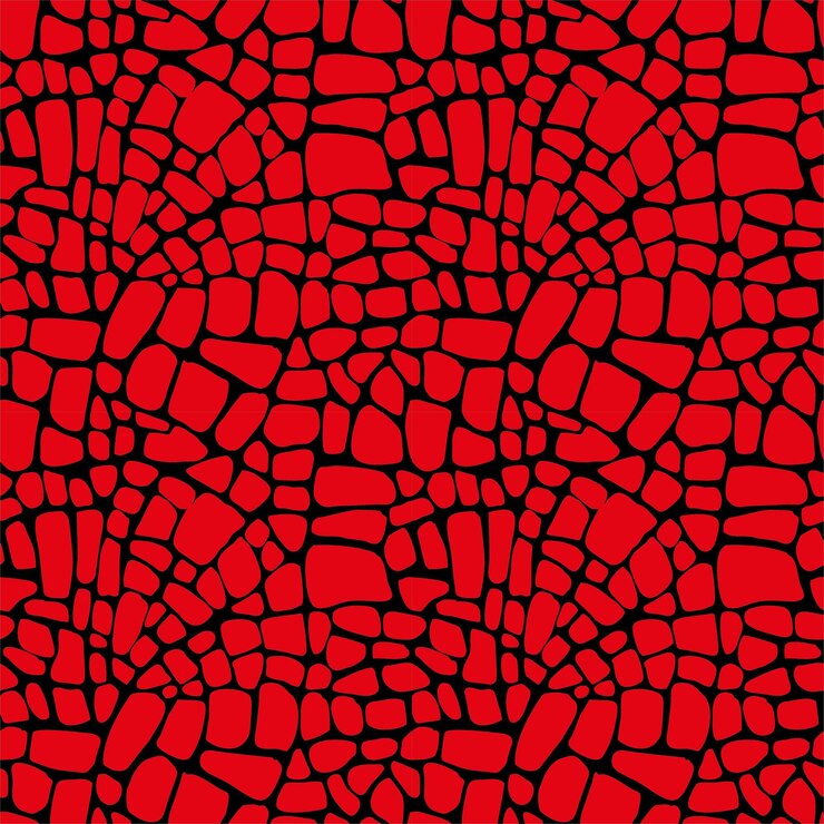 uno sfondo rosso con linee nere e un quadrato nero