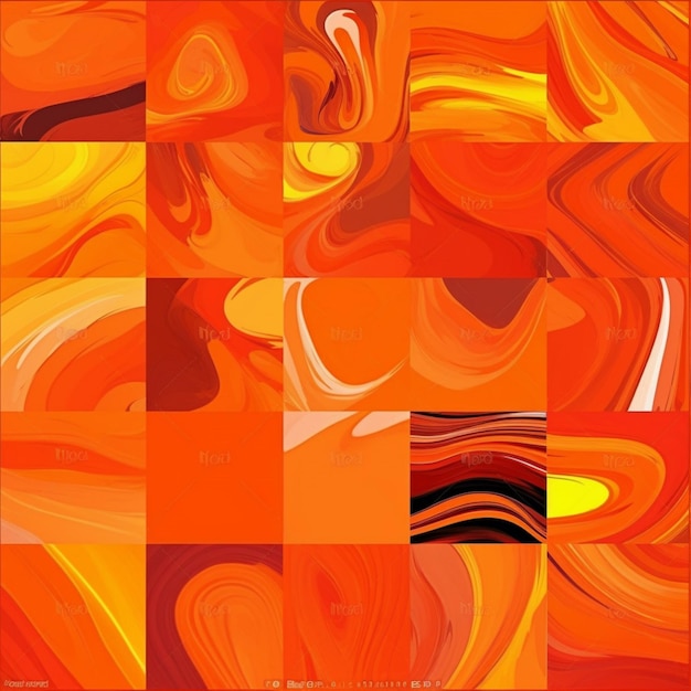 Uno sfondo rosso e arancione con un motivo a quadrati e la parola amore su di esso.
