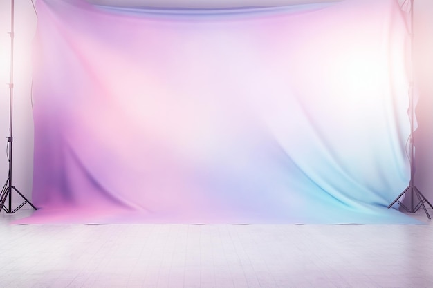 Uno sfondo sfocato a gradiente vintage morbido con un colore pastello ben usato come sala studio.