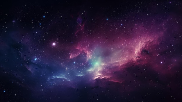 Uno sfondo spaziale con una bellissima nebulosa del cielo stellato e stelle