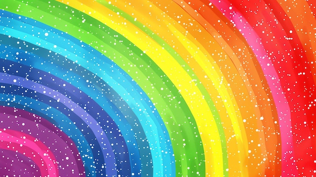 Uno sfondo vibrante e colorato con un arcobaleno di colori I colori sono luminosi e saturi e l'effetto generale è quello di felicità e gioia