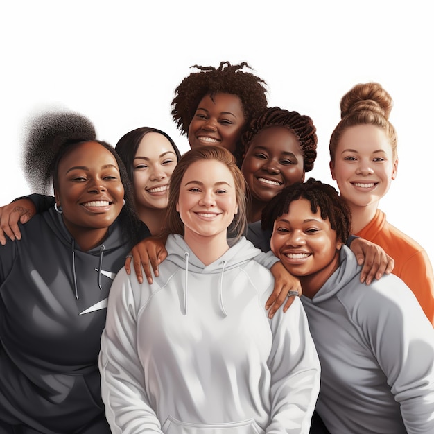 Uno sguardo ravvicinato a cinque avatar digitali femminili in una cover sho di sport virtuali