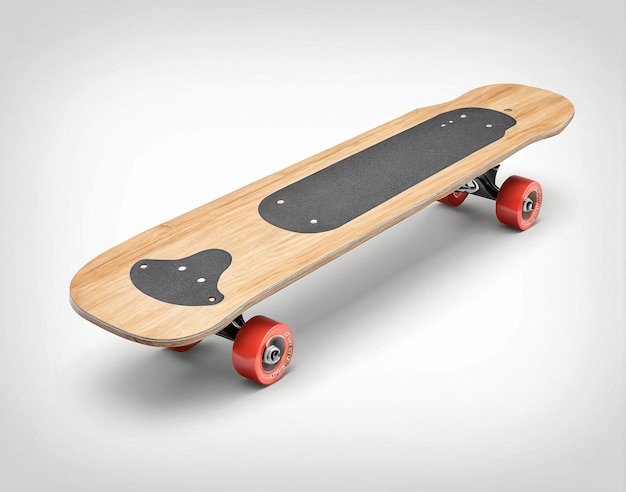 uno skateboard con ruote e una tavola di legno