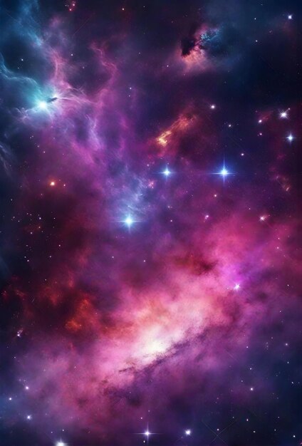 uno spazio pieno di stelle e nebulose sfondo colorato di nebulose nebulose colorate ai gen
