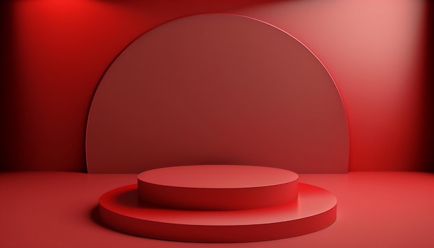 Uno splendido podio rosso per creare un'impressione duratura