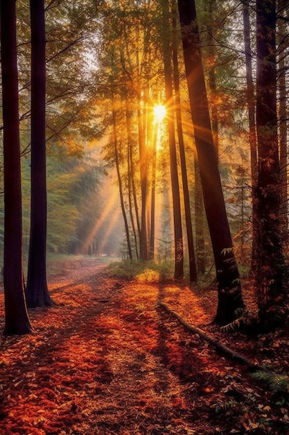 Uno sprazzo di sole nella foresta è un bel modo per esplorare il mondo.