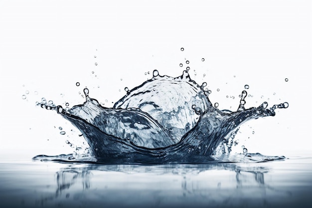 Uno spruzzo d'acqua con sopra la parola acqua