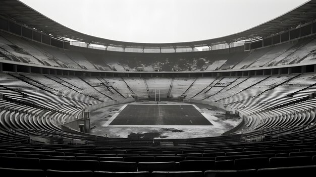 Uno stadio di calcio vuoto