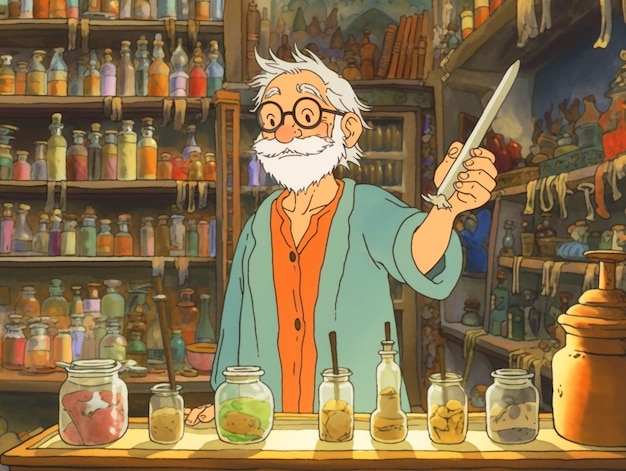 uno stile di sfondo che ricorda Ghibli Studio