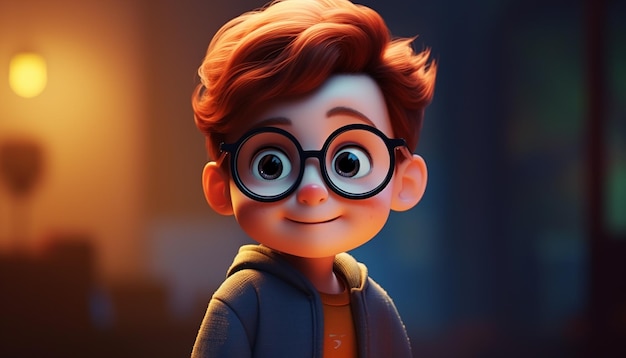 uno stile pixar di animazione per bambini molto carino