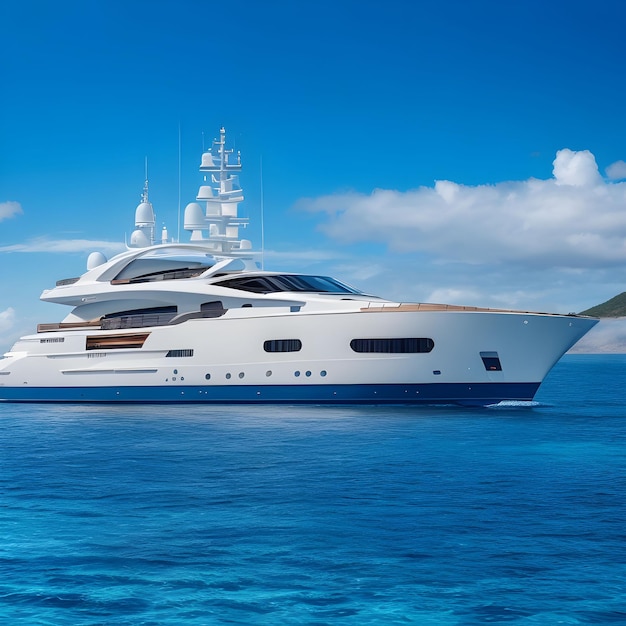 uno yacht di lusso nell'oceano blu