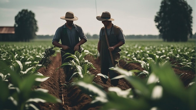 Uomini che lavorano nell'agricoltura