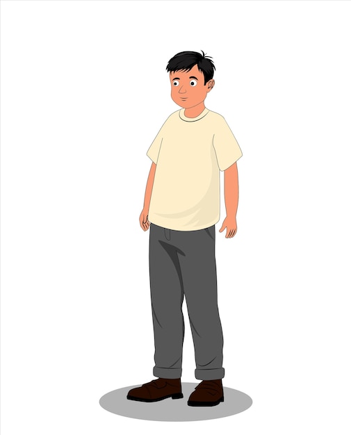 uomini del villaggio indiano tre quarti vista disegno di personaggi dei cartoni animati